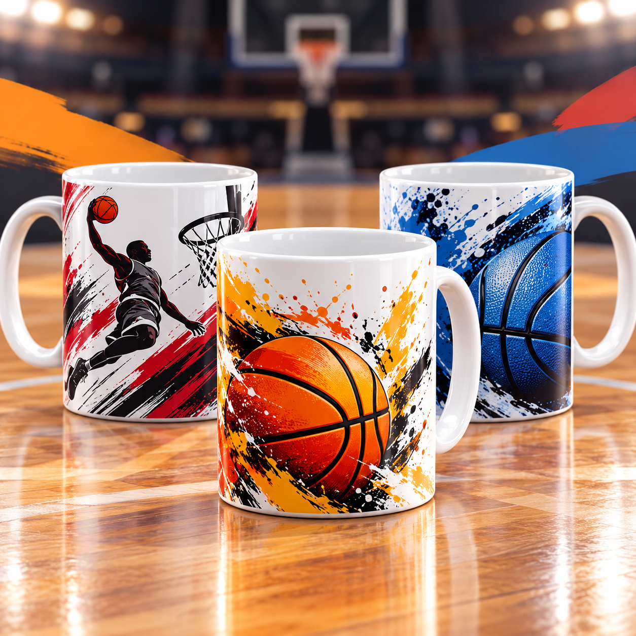 Tazas de básquet para todos los clubes y equipos